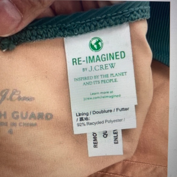 J. Crew Active Ribbed Rash Guard One Piece Swimsuit Swimwear 4 - Picture 4 of 6